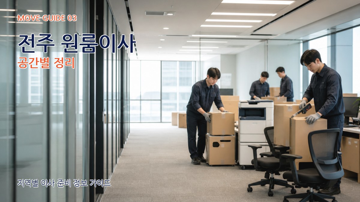 전주 원룸이사 공간별 정리