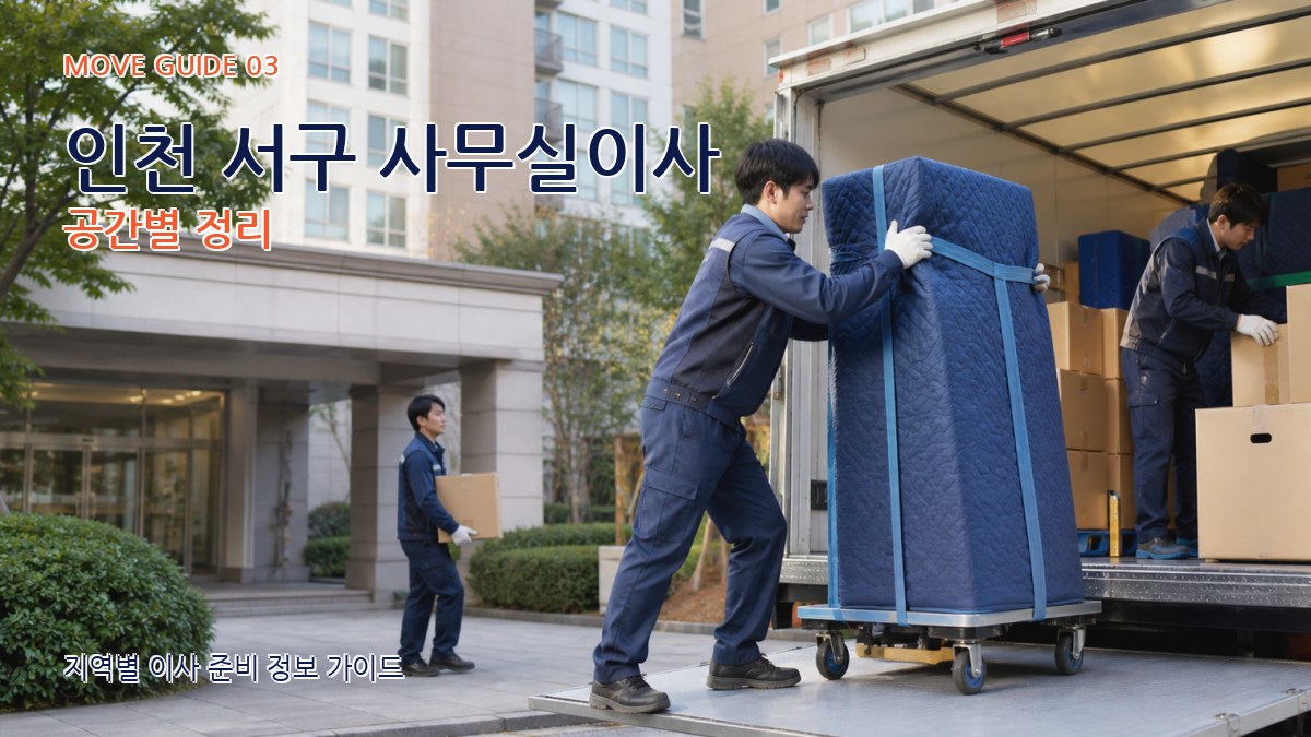 인천 서구 사무실이사 공간별 정리