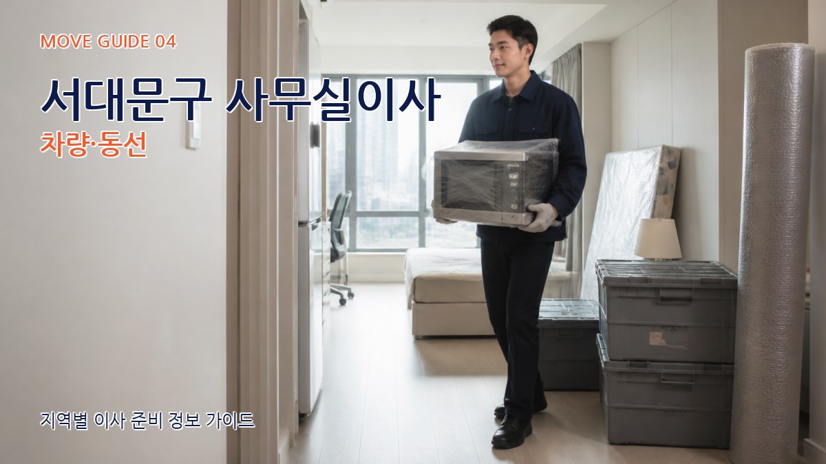 서대문구 사무실이사 차량·동선