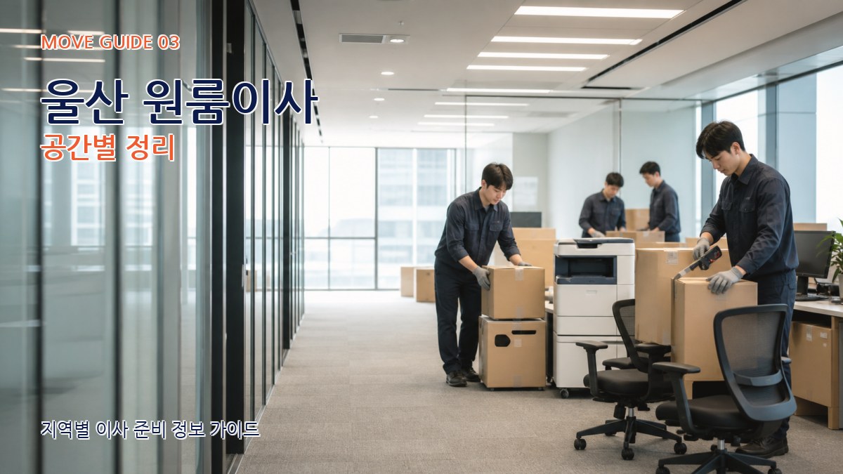 울산 원룸이사 공간별 정리