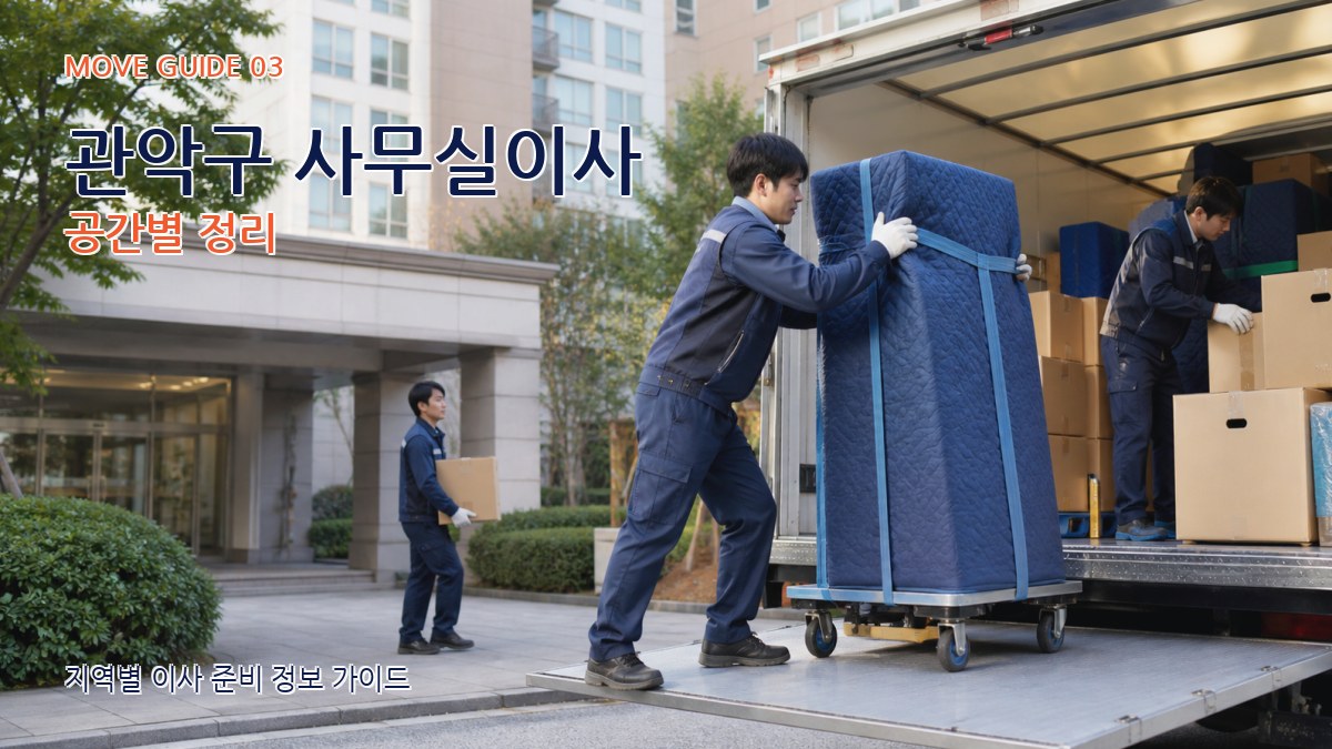 관악구 사무실이사 공간별 정리