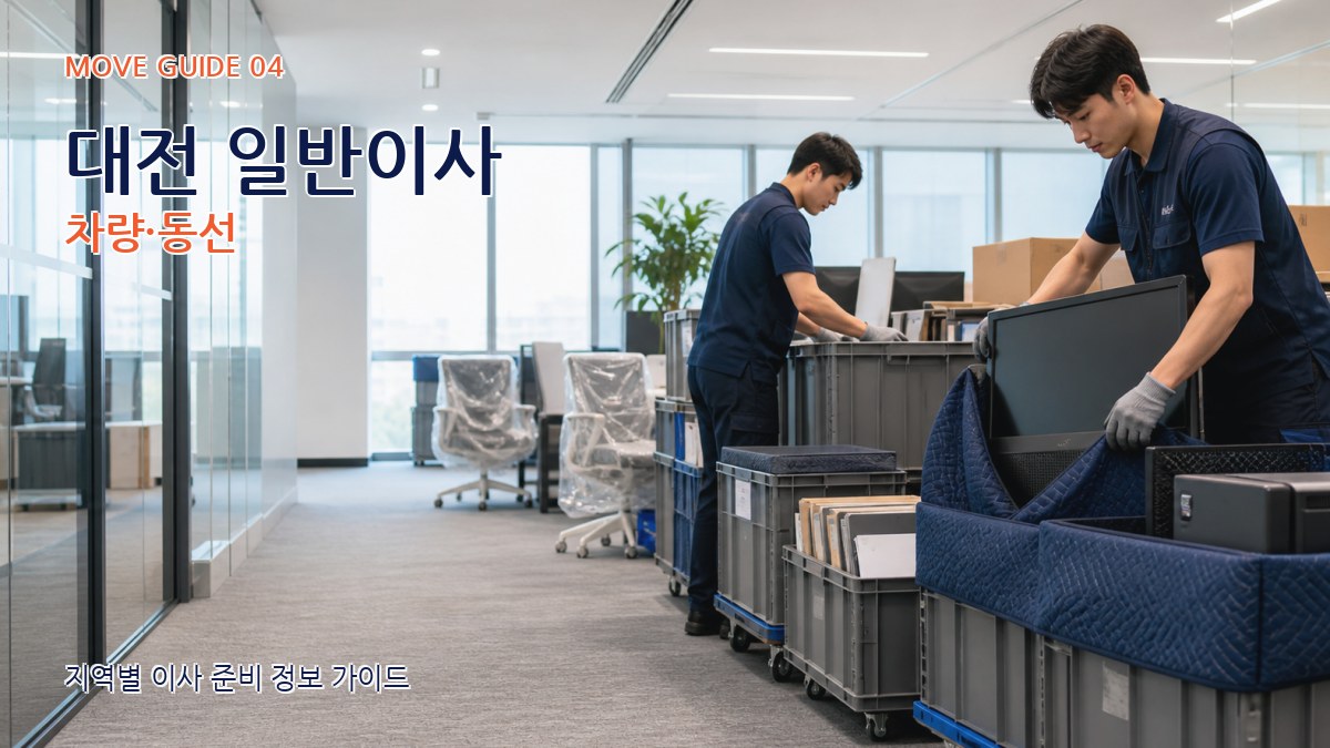 대전 일반이사 차량·동선