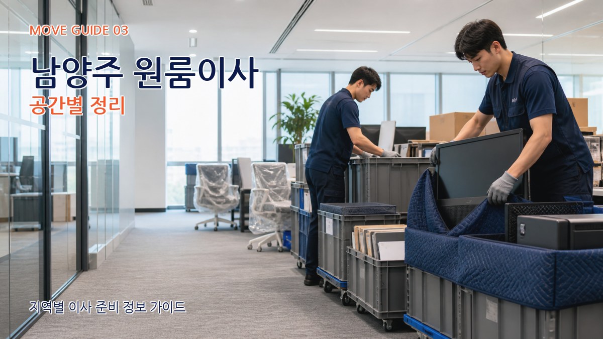 남양주 원룸이사 공간별 정리