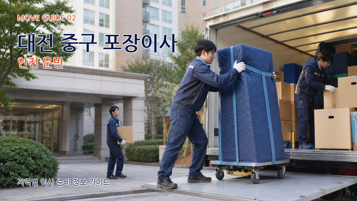 대전 중구 포장이사 안전 운반