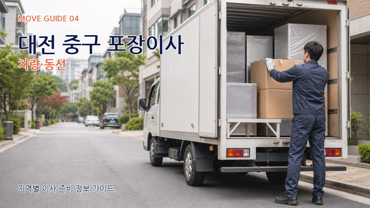 대전 중구 포장이사 차량·동선