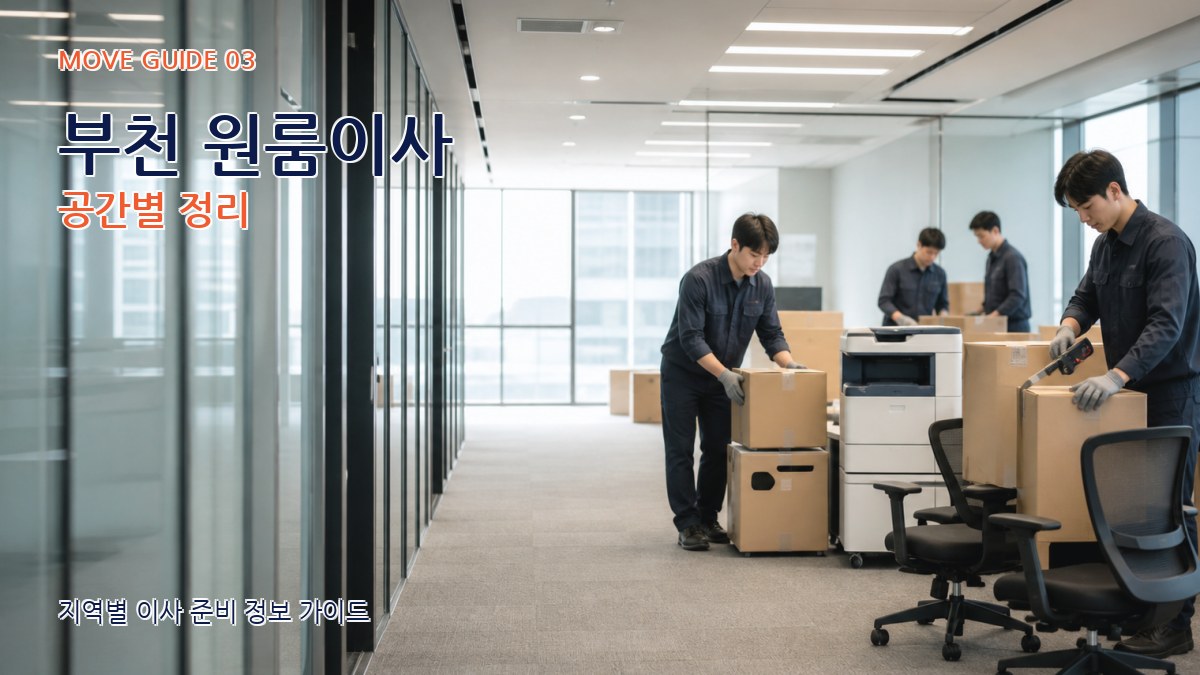 부천 원룸이사 공간별 정리
